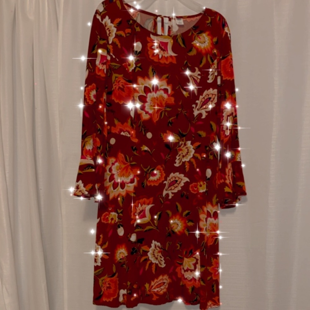 Women’s Burgundy fall dress never  worn .